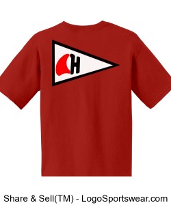 Youth Red T-Shirt (logo on back) Design Zoom